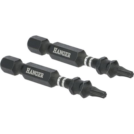 2 EMBOUTS IMPACT 1/4'' ÉTOILE T27 LONGUEUR 75 MM - HANGER - 134088 (1/3)