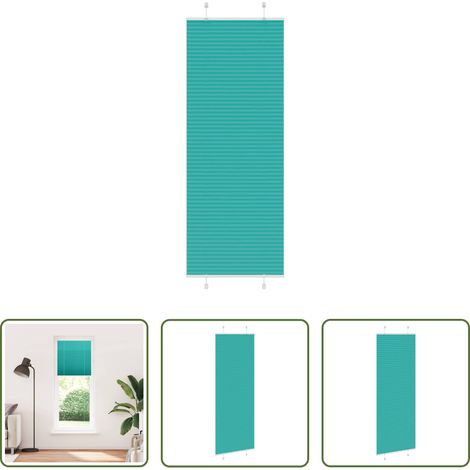 vidaXL Sichtschutz -  Plissee Petrolgrün 70x200 cm Stoffbreite 69,4 cm Polyester (1/5)
