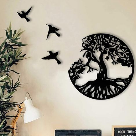 Décorations murales forgées – Arbre de vie en métal, décoration de jardin et de terrasse pour la maison et le salonTFTF (1/5)