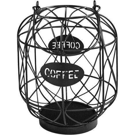 Organisateur de capsules de café, noir, pour plan de travail de cuisine, bar à café, bureau ou hôtel.-AquaForge (1/5)