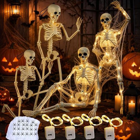 40 cm Squelette LED Decoration Halloween kit, Squelettes Réalistes (1/5)