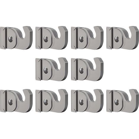 Lot de 10 crochets 40 kg autobloquants tige 4x4 mm (1/4)