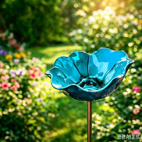 Mangeoires d'extérieur et abreuvoirs à enfoncer dans le sol, bleu