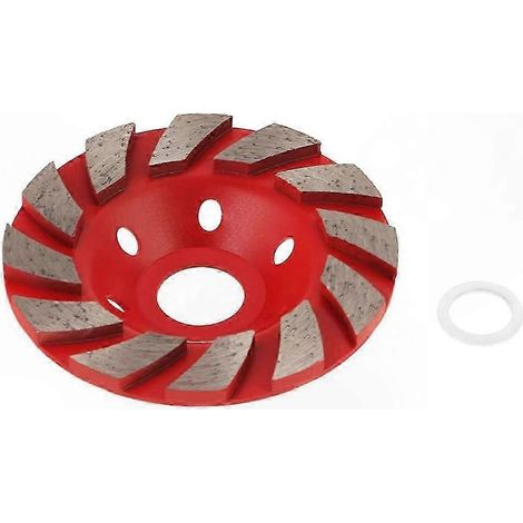 Meule diamantée segmentée de 100 mm pour le polissage de la maçonnerie, du béton et de la céramique, avec rondelle blanche (1/5)