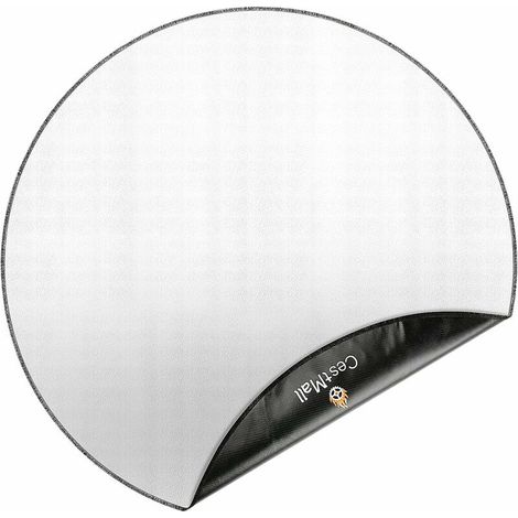 VURAHOME - CestMall Tapis de brasero 96,5 cm Tapis ignifuge Grilles de barbecue Tapis de protection contre les éclaboussures Tapis de foyer rond Pliable Résistant à la chaleur Résistant à l'eau Access (1/5)