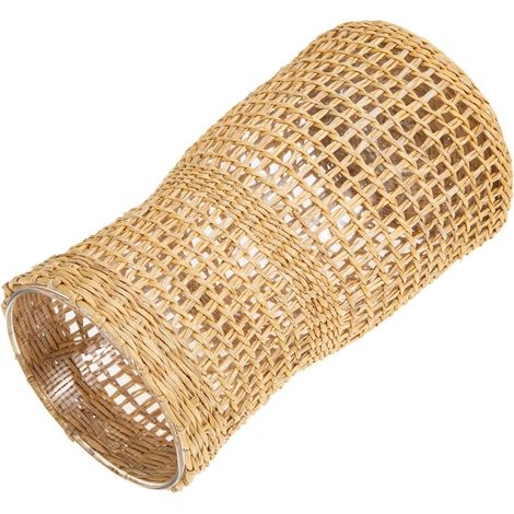 Vase à Fleurs en Rotin Tressé Intérieur en Verre Transparent Vase pour Composition de Fleur Support Décoratif Hydroponique pour Plantes D’Intérieur Ornement Moderne pour Salon (1/5)