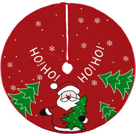 Jupe d'arbre de Noël Diamètre 90 cm, Décoration de maison Fournitures de décoration de fête de Noël (Père Noël) (1/3)
