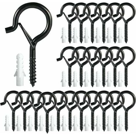 25 Pieces Screw Hooks, Screw Hooks, Ceiling Hooks, Hanging Ceiling Hooks, Screw Hooks, Wall Hooks, Screw Hooks for Wind Lanterns, Plant Baskets