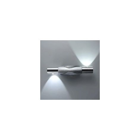 Applique da parete moderne in alluminio da 6W, illuminazione interna rotante a 360°, luce direzionale verso l'alto e verso il basso, per camera da letto, corridoio, soggiorno, hotel, bianco freddo [co