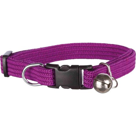 Collar elástico para gatos con cascabel, color negro