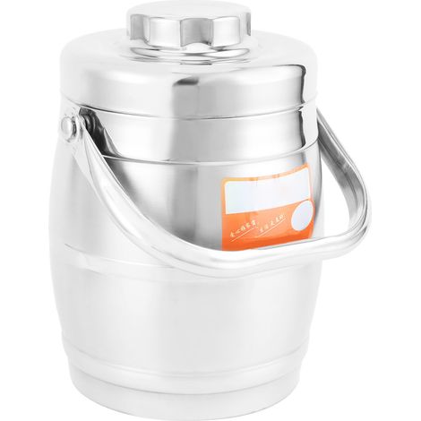 Boîte à lunch isotherme à double paroi sous vide, en acier inoxydable, pour étudiants et adultes, 2 L (1/5)