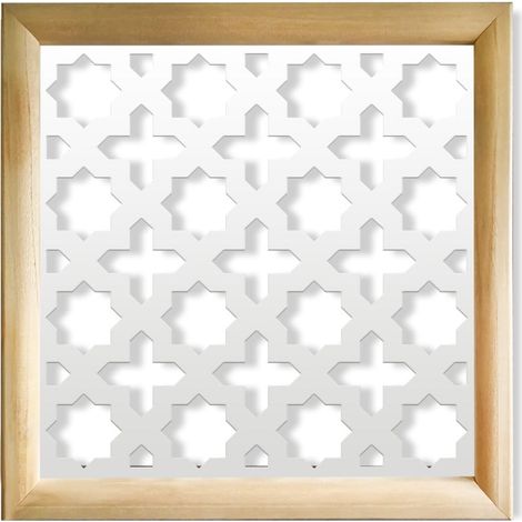 CROSS - Moduli Decorativi in Legno e PVC - Misura: 48x48 cm - Colore: bianco (1/4)
