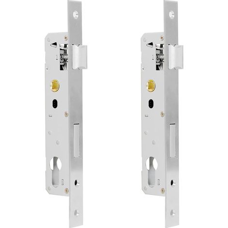 2 Pcs Boîtiers de Serrure Encastrable, Inox 85 x 25 mm pour Jardin (1/5)