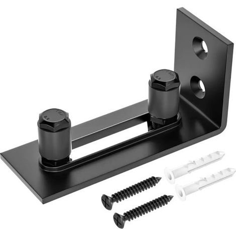 Rail de porte coulissante - Kit réglable en acier au carbone - Charge maximale élevée - Fixation murale facile - Pour portes de grange et placard (1/5)