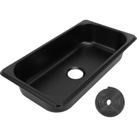 Acouto 304 Edelstahl-Spülbecken für Wohnmobile, 12,8 x 6,93 x 2,56 Zoll, integriertes Handwaschbecken mit 40-mm-Ablauf für Boote und Wohnmobile, SP-Beschichtung.
