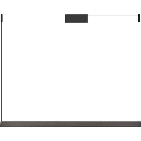 DAISHO PRO - Sospensione Orizzontale LED 42W 3000K CRI90, Finitura Titanio, IP20, Design Minimale Antiriflesso UGR19 - Rossini Group (1/5)
