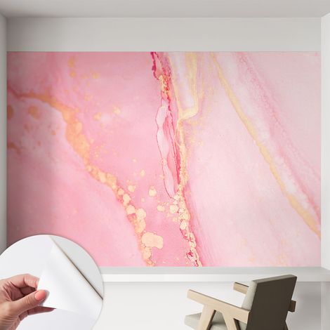 Tapete Selbstklebend - abwaschbar - trendige Wanddeko - elegant Fototapete Pastellfarbene Abstraktion 152x104 cm (1/5)