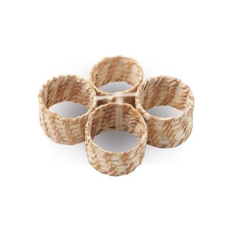 Legatovaglioli in rattan, Ø5x3,5 cm (kit da 10)