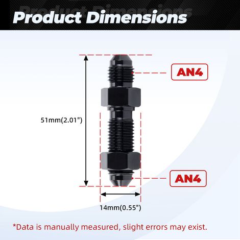 Automotive modification parts 0° 90° aluminum alloy male and female adapter for oil cooling - AN4-AN4-0° (1/4)