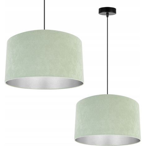 LAMPADA A SOSPENSIONE, LAMPADARIO DA SOFFITTO, CROMO, PARALUME IN VELLUTO