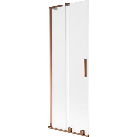 Mexen Velar L Duschabtrennung 2-flügelig verschiebbar 70 x 150 cm, satiniert, Roségold - 896-070-003-31-60 (1/5)
