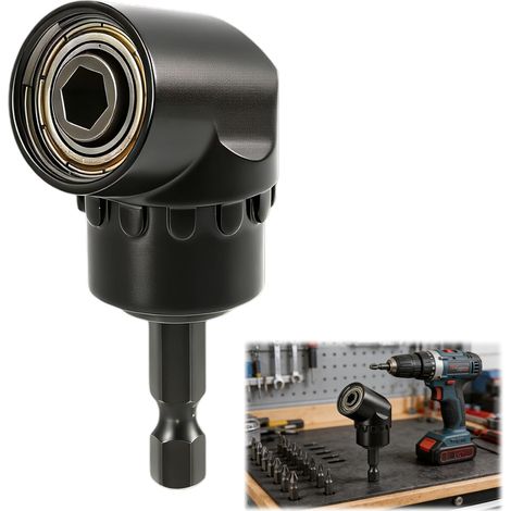 Screwdriver Bit Holder Adapter 105°, Multifunctional Angle Screwdriver, Magnetic Bit Holder 1/4 Inch, for Cordless Screwdriver for Drilling and Screwing in Narrow Spaces (1/5)