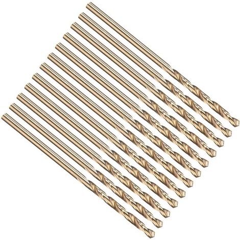 1mm Foret Hélicoïdal, Tige Droite Jobber M35 Cobalt 5% Acier Rapide 135° Finition Or, Mèche pour Métal Acier Inoxydable Dur, Forets à Métaux à Haute Dureté - Lot de 12 (1/4)