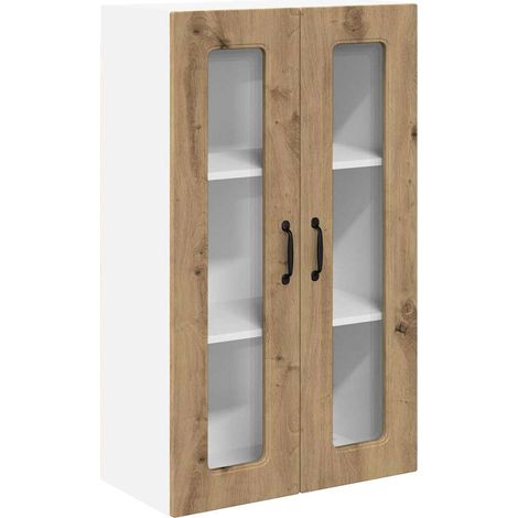 Meuble mural de cuisine,Armoire de cuisine Chêne artisanal 60 x 31 x 100 cm CFW17005 (1/5)
