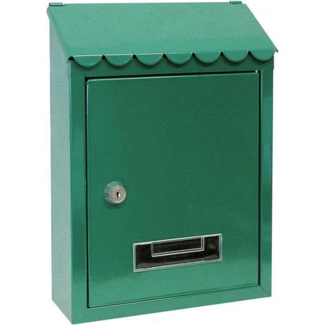 CASSETTA POSTALE PER POSTA IN ACCIAIO VERDE CON TETTUCCIO (32295)