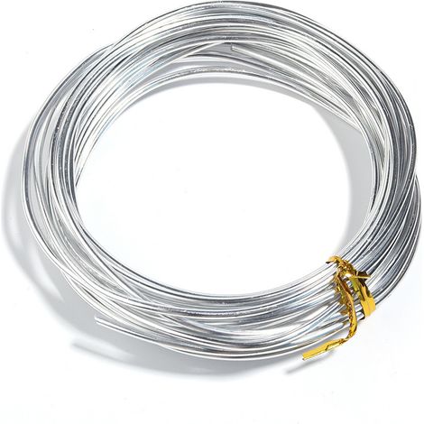 Fil Artisanal En Aluminium - 0.6 mm x 10 m - Pour Bijouterie Sculpture Florale Modélisme et Tissage (1/5)