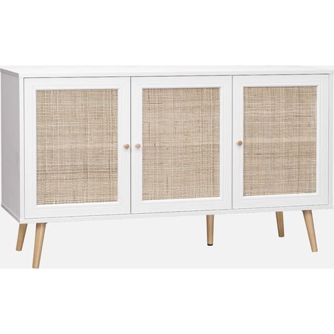 Aparador 3 puertas de caña, 120cm