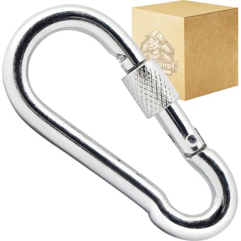 Moschettone da pompiere con sicurezza DIN5299D zincato 4X40 1 pz.