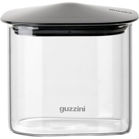 GUZZINI Barattolo Rettangolare Fresh & Style 600 Ml Vetro Tappo Nero