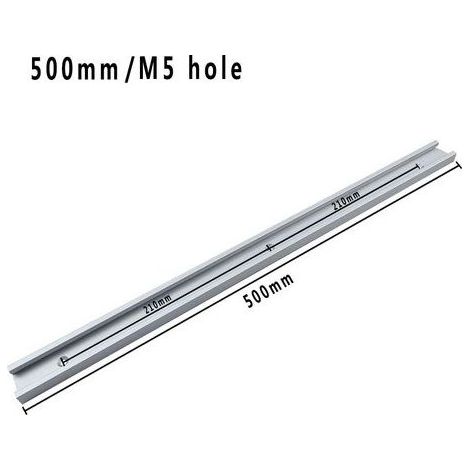Alliage d'aluminium argenté 50 mm Modification à faire soi-même d'un rail de guidage pour scie circulaire électrique à table inversée, avec poignée de poussée et rail de guidage de type 30 (1/5)