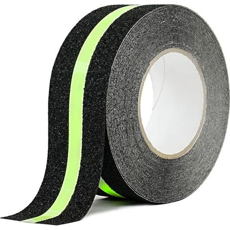 Ruban adhésif antidérapant escalier avec film Lumineux Brille dans Le Noir,5cm x 10m,Ruban Sécurité Antidérapant Phosphorescent pour escaliers intérieur et extérieur et les marches (1/5)