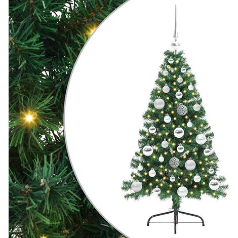 vidaXL Artificial Pre-lit Christmas Tree Green 120 cm PVC