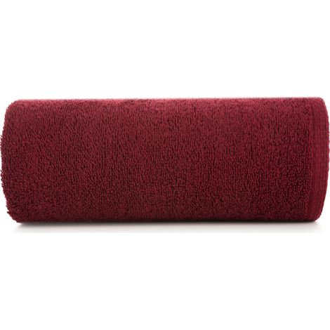 Serviette de bain classique en coton Eurofirany SMOOTH1 50X90CM bordeaux (1/5)