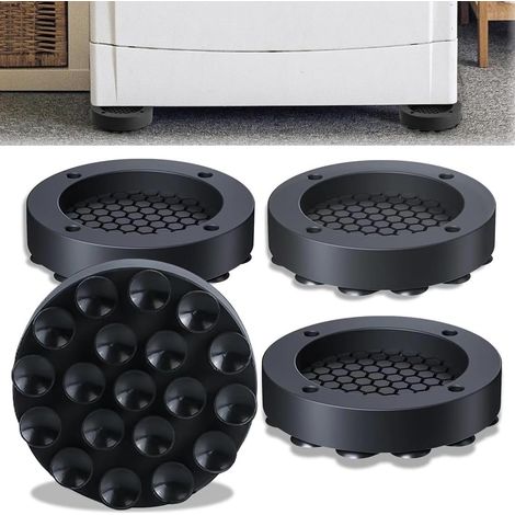 Lot de 4 amortisseurs de vibrations pour machine à laver - Tapis antidérapant pour machine à laver - Tapis anti-vibrations - Tapis antidérapant pour machine à laver (1/5)