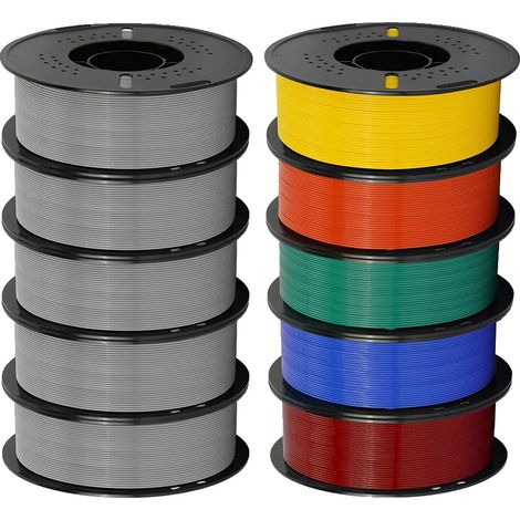 Filamento per stampante 3D, 10 kg, diametro 1,75 mm, 10 kg di PETG di colori misti, PETG F (1/2)