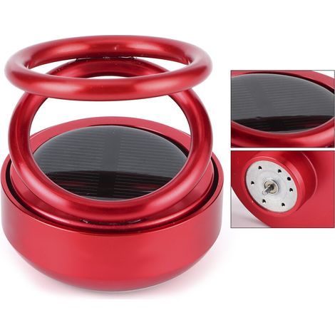 Convient pour un diffuseur de parfum d'ambiance solaire pour voiture, en alliage d'aluminium rouge rotatif (1/2)
