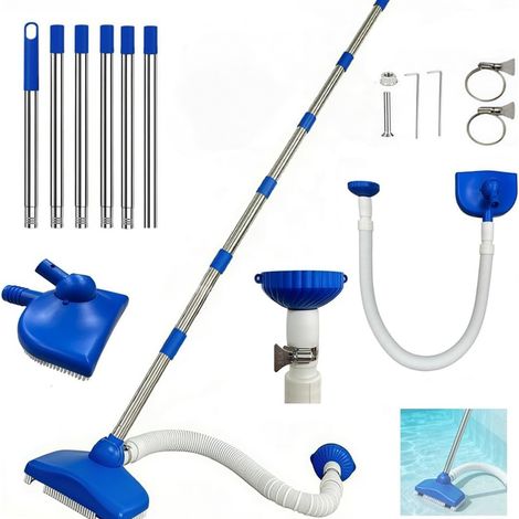 Nettoyeur de Sol de Piscine avec Tuyau Rétractable 350 cm, Aspirateur Piscine Gonflable, Aspirateur de Sol avec Tige Télescopique de 230 cm (1/5)