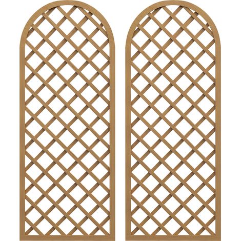 Lot de 2 treillis bois arc plantes grimpantes 60L x 150H cm