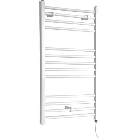 Hudson Reed Ive - Sèche-Serviettes Design Électrique Moderne Plat - Blanc  - 100 cm x 50 cm