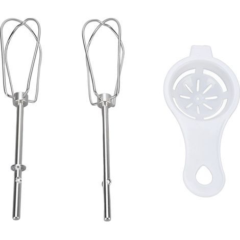 Fouets à Main Inox 304 - Lot de 2 avec Séparateur d'Oeufs - Accessoires Universels pour Mixeur Plongeant (1/5)