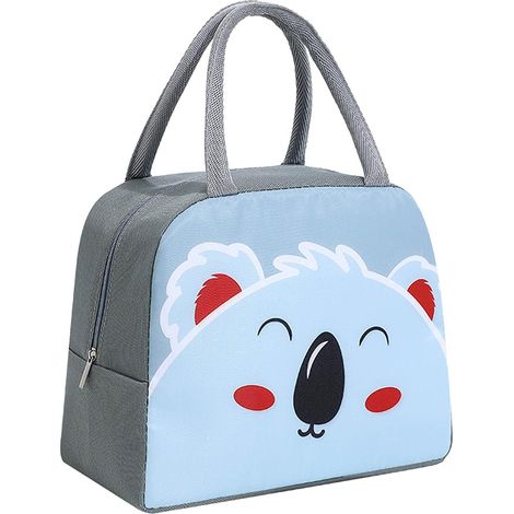 Sac à lunch de dessin animé (gris foncé),