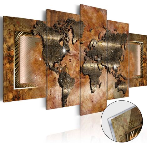 Tableau sur Verre Acrylique "Steel Map" 50 x 100 cm (1/2)