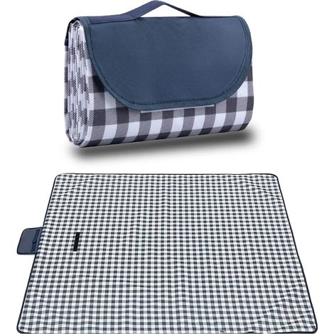 Picknickdecke, 200 x 150 cm, wasserdichte Reisedecke, Campingdecke, Stranddecke, XXL-Outdoordecke, faltbare Strandmatte mit Tragegriff und Tasche, Picknickdecke für Picknick, Wandern, Camping und Stra
