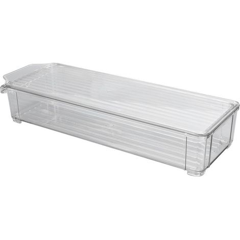 Bac de rangement transparent 60L – Plastique alimentaire durable – Boîte de stockage avec couvercle pour garde-manger – Idéal pour cuisine et salle de bain (1/5)