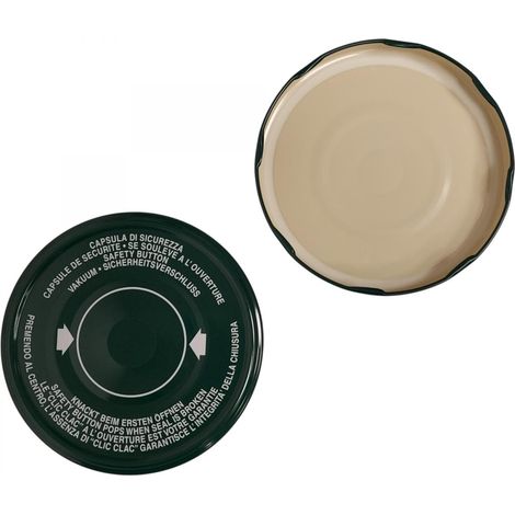 CAPSULE CON FLIP CLIC CLAC mm.110 VERDE pz.5 COPERCHI PER BARATTOLI GRANDI (1/3)