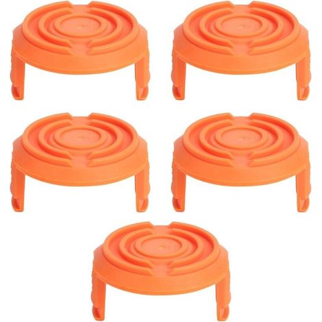 Trywise Lot de 5 couvercles de capuchon de bobine de coupe-herbe pour coupe-bordures Worx WA0010 (1/4)